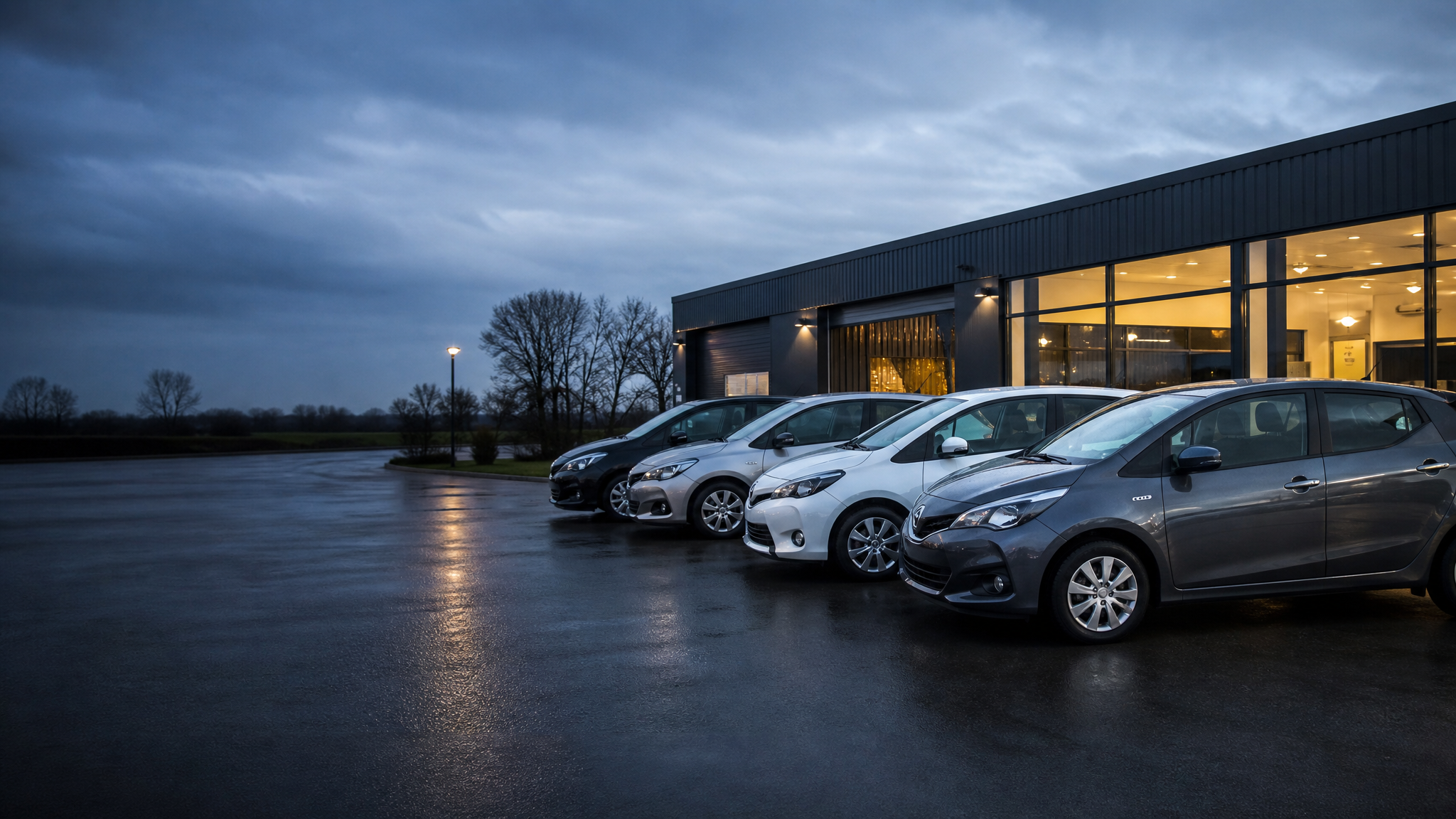 Rij occasions op het terrein van JT AutoMotive Emmen